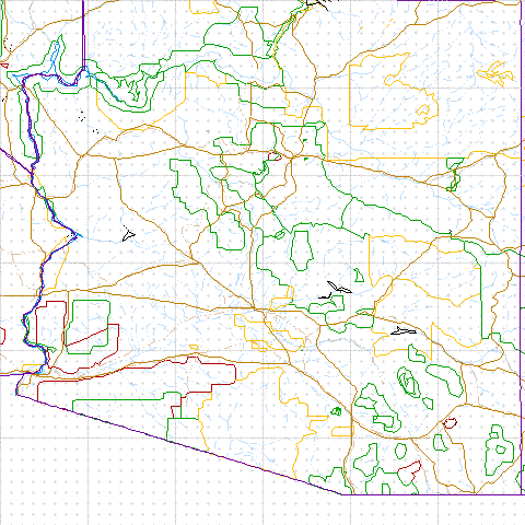 image map of Arizona