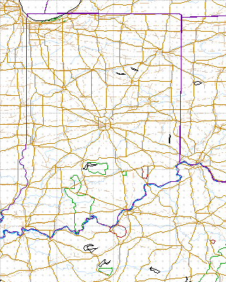 image map of Indiana