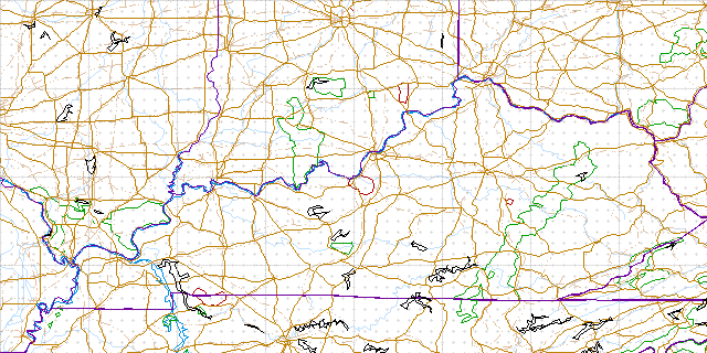 image map of Kentucky