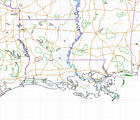 image map of Louisiana