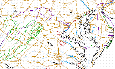 image map of Maryland