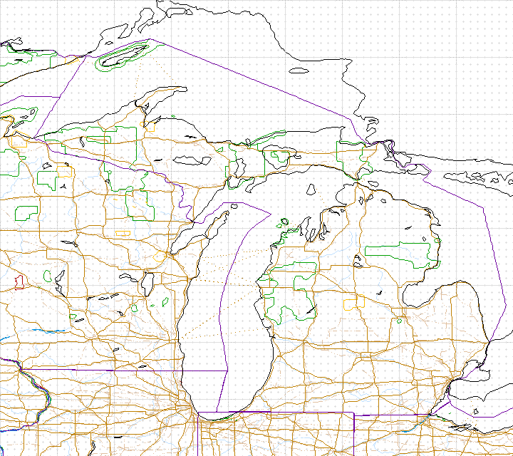 image map of Michigan