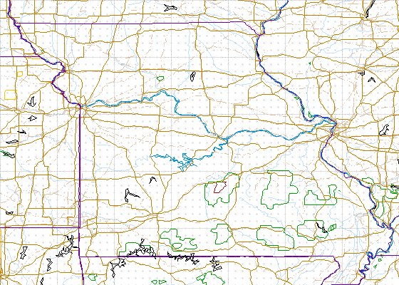 image map of Missouri