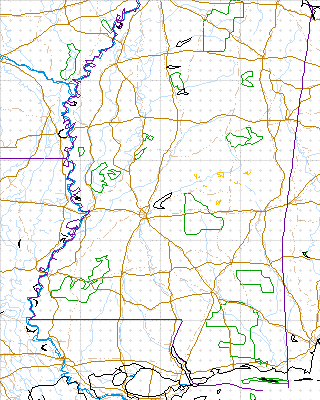 image map of Mississippi