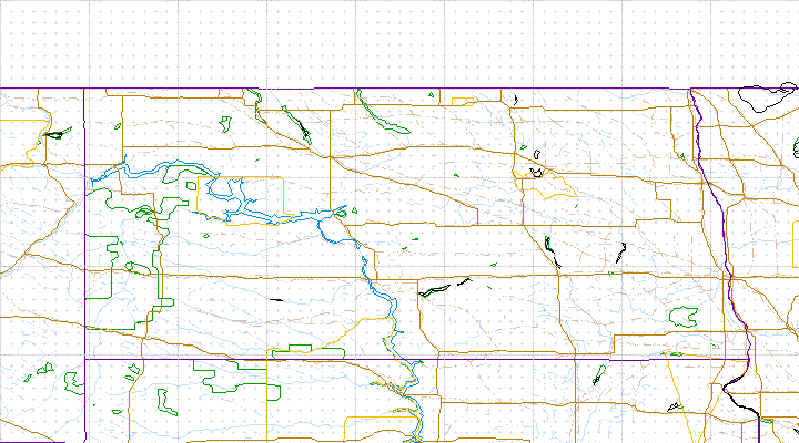 image map of North Dakota