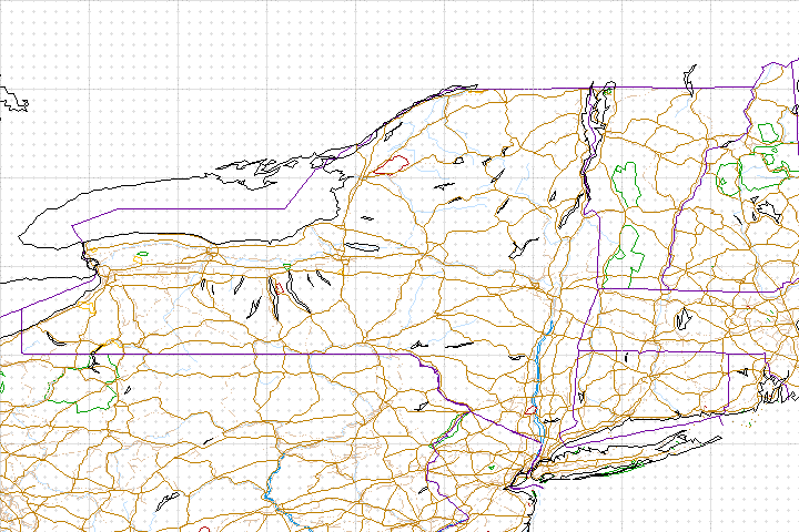 image map of New York