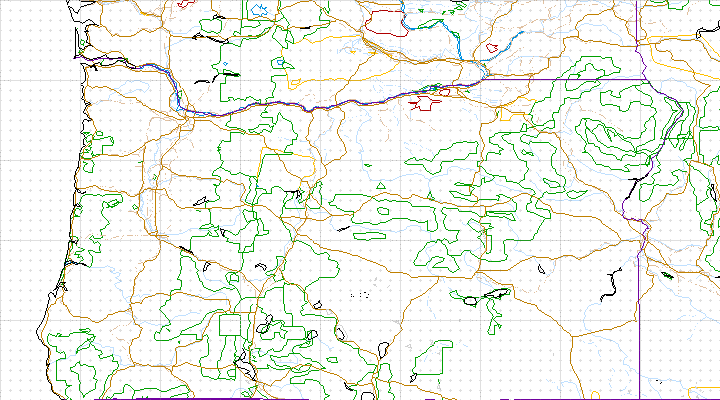 image map of Oregon