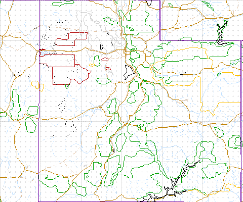 image map of Utah