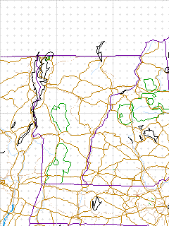 image map of Vermont