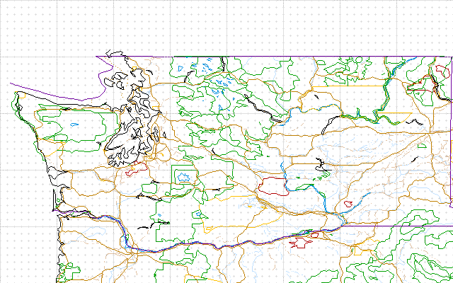 image map of Washington