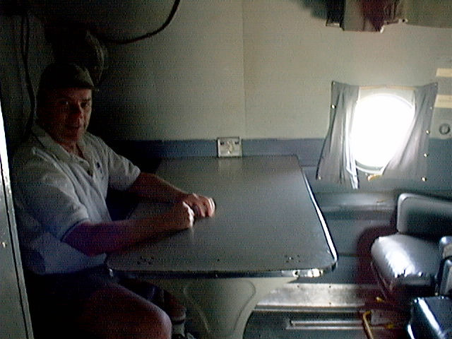 in cabin facing port side seats