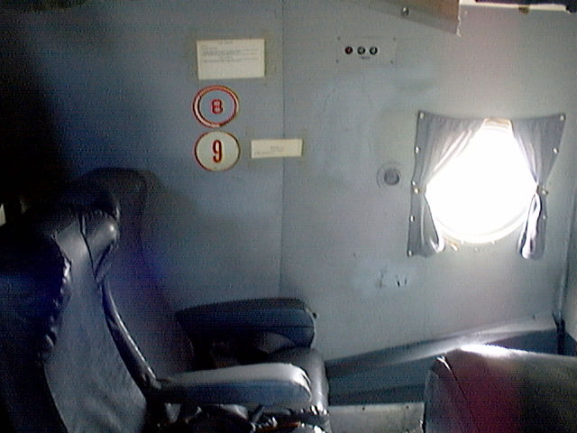 in the cabin facing to starbord