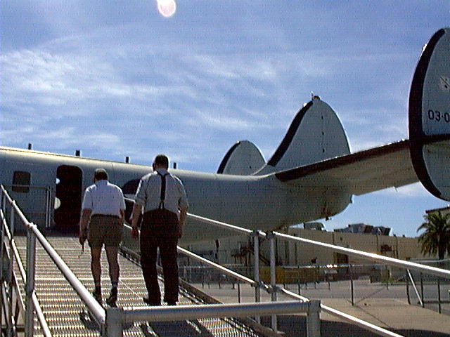 view up the boarding ramp