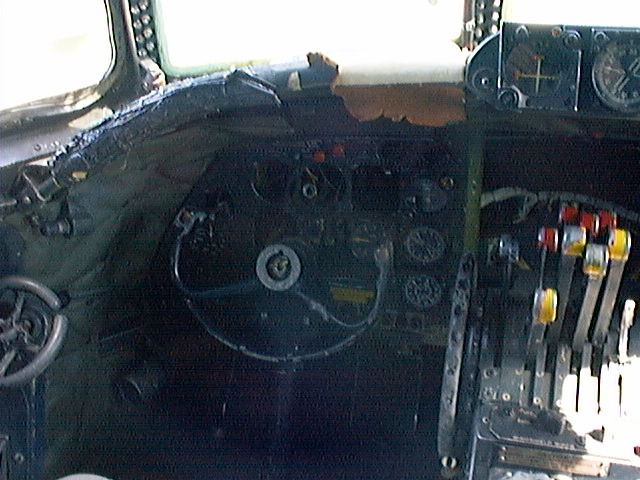 pilot's position looking forward