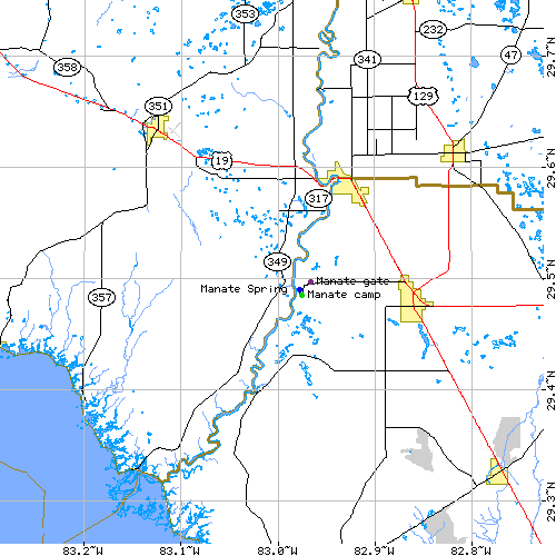 Manatee Springs Camp Area Imagemap